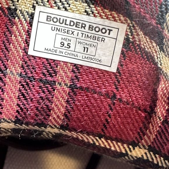 Lems Boots Mens 9.5 Womens 11 Boulder Hiking Timber Brown Olive High Top Shoes - Picture 9 of 10